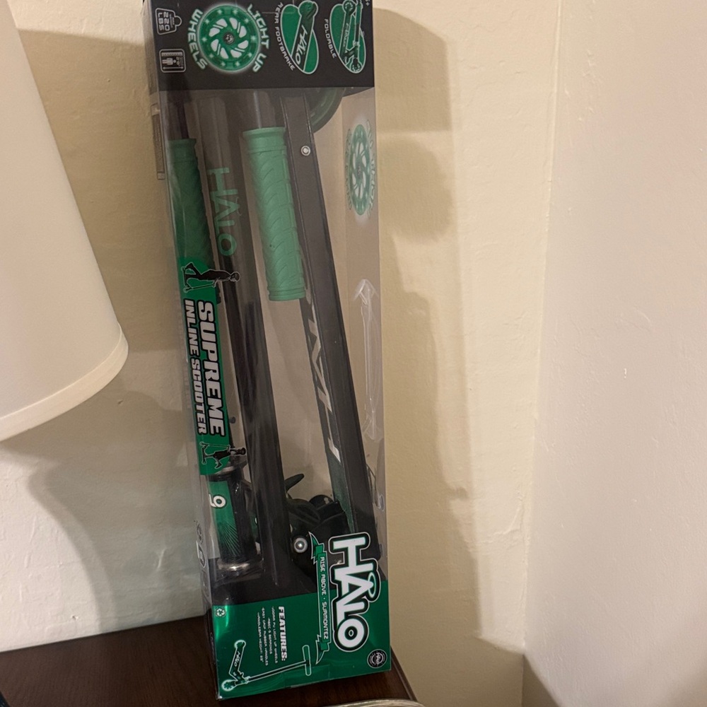Halo Green and Black Kids Scooter